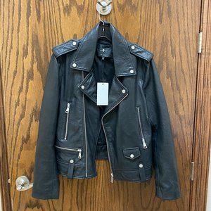 7 For All Mankind Leather Jacket Size L